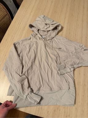 Athleta Light Beige Pullover Hoodie